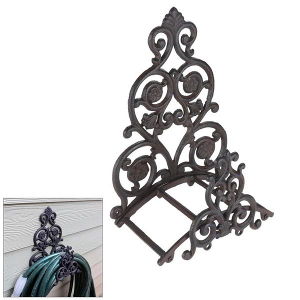 

watering equipments cast iron hose holder garden water pipe rack antique finish shelf tool traditional victorian vintage european decor