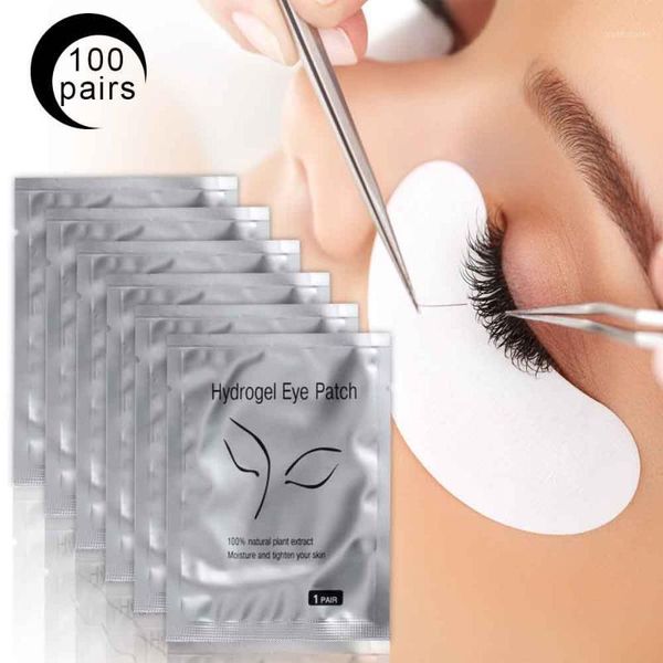 

50/100pairs eyelashes for eyelash extensions eye pads pillows disposable patch under lash tips lint sticker wraps makeup1