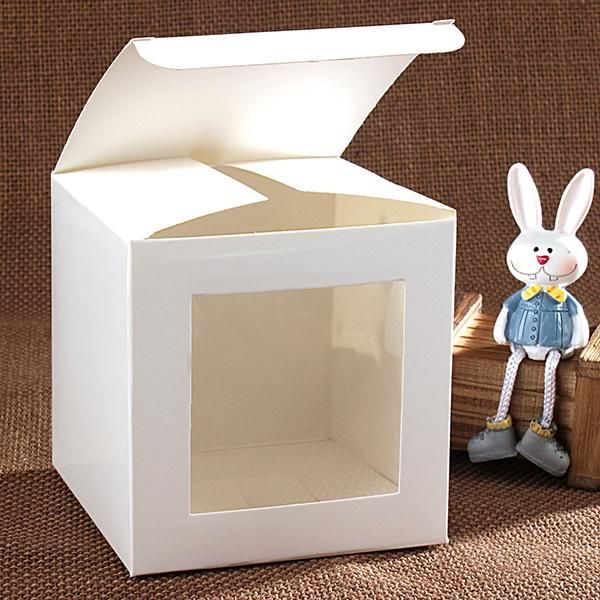 

gift wrap box with window cardboard boxes white color paper packaging jewelry