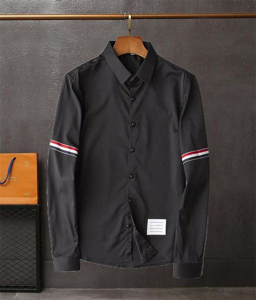 

2021 polka dot mens designer shirt autumn long sleeve casual dress shirts style homme clothing -3xl#55, White;black