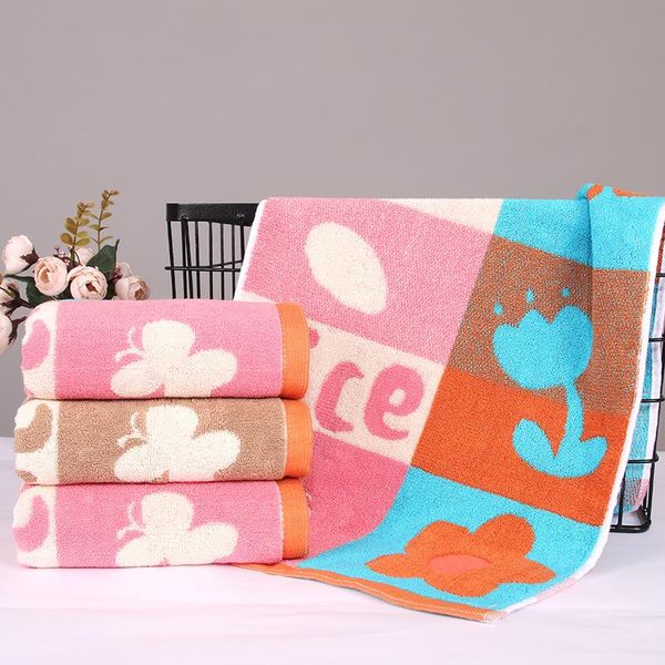 

towel t290a lovely ''nice'' letter small gift children face with flower