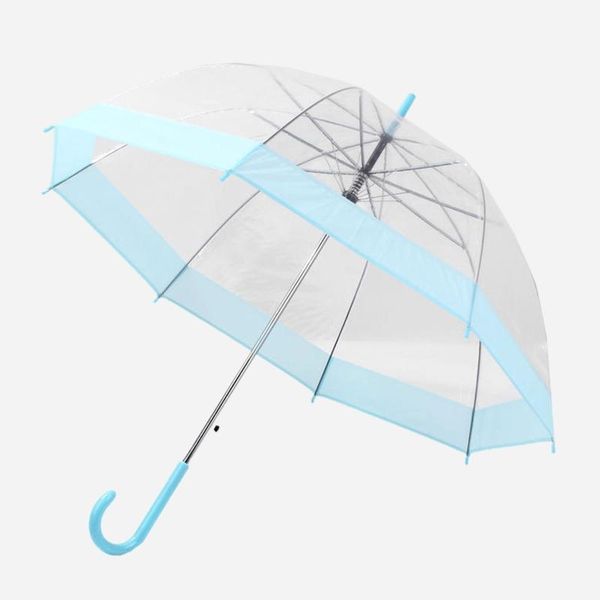 

umbrellas transparent long-handle rain umbrella ultra light women kids female