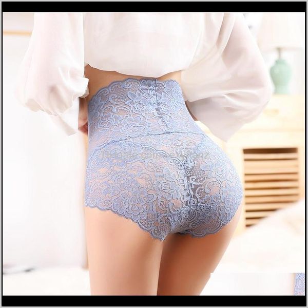 

womens apparel drop delivery 2021 3pcs/set women plus size fashions panties fat transparent briefs underwear high waist seamless lace li, Black;pink