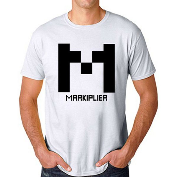 

markiplier famous vlogger logo men's white t-shirt size s m  xl 2xl 3xl, White;black