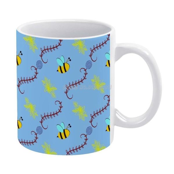 

mugs bumbling beauty white mug vintage size bumble bee bees cute adorable love pattern sweet buzz