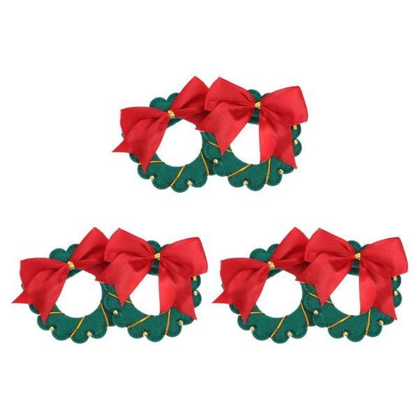 

napkin rings 6pcs xmas design chic buckles christmas table supplies green