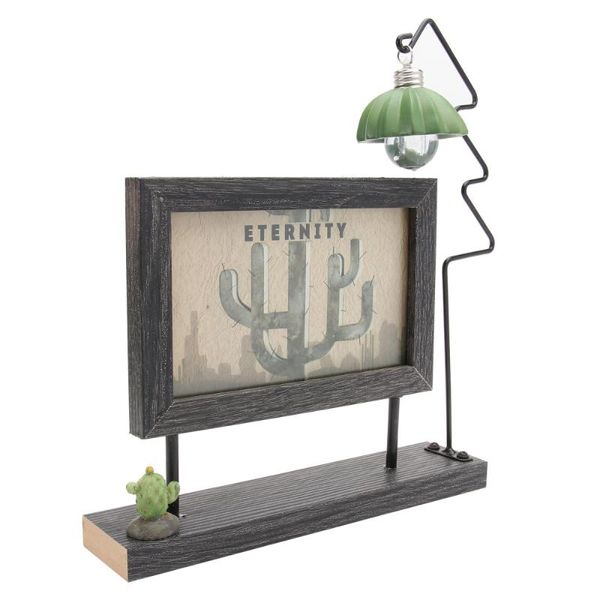 

frames 6 inch double-sided po frame deskholder with light