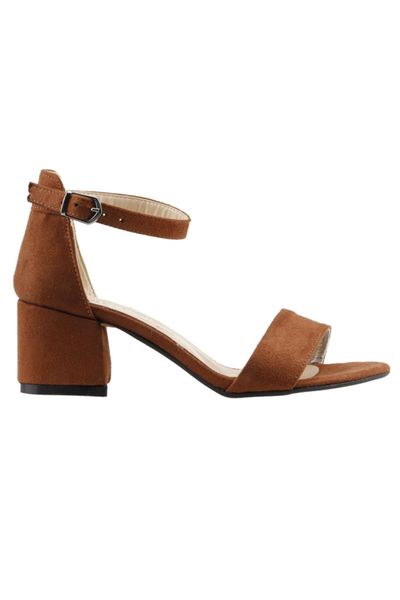 

sandals women brown suede heel shoes bsm 62-5, Black