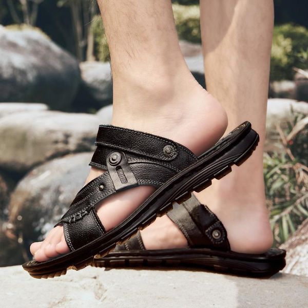 

sandals de homme footwear beach hombre luxury roman samool homens masculina comfort big em s geta on sandales men gladiator for, Black