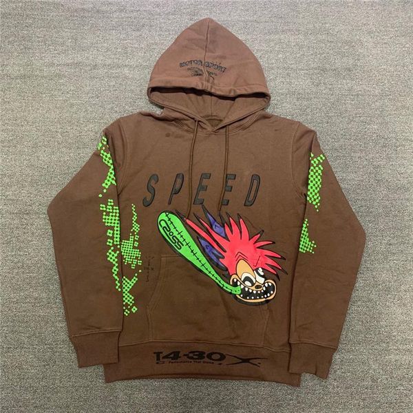 

men's hoodies & sweatshirts women men 1:1 heavy fabric pullover hooded travis scocactus jack speed hoodie, Black