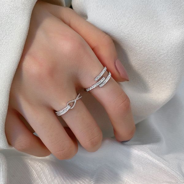 

yongcheng s925 sterling sier high-grade female minority dign open index finger ring female fashion personality, Silver