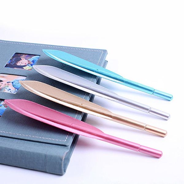 

gel pens creative feather pen style retro ink 0.5mm nib regular refills for women men studenst birthday gift
