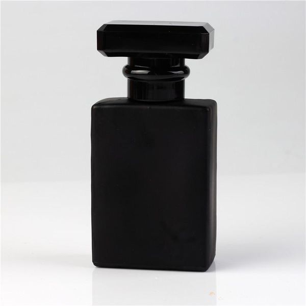 Bottiglie spray per profumo in vetro da 30 ml Atomizzatore portatile Vuoto riutilizzabile Trasparente Contenitore cosmetico da viaggio nero Bottiglie vuote per profumo