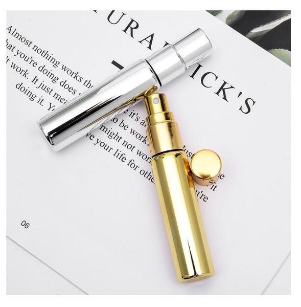 

10ml refillable portable mini perfume bottle traveler aluminum spray atomizer empty parfum container tools #324