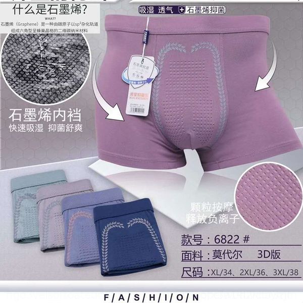 

dll modal underwearnursing graphene wo panties inner ultra fine modal care men's 3d men's boxer underwear 6822, Black;pink