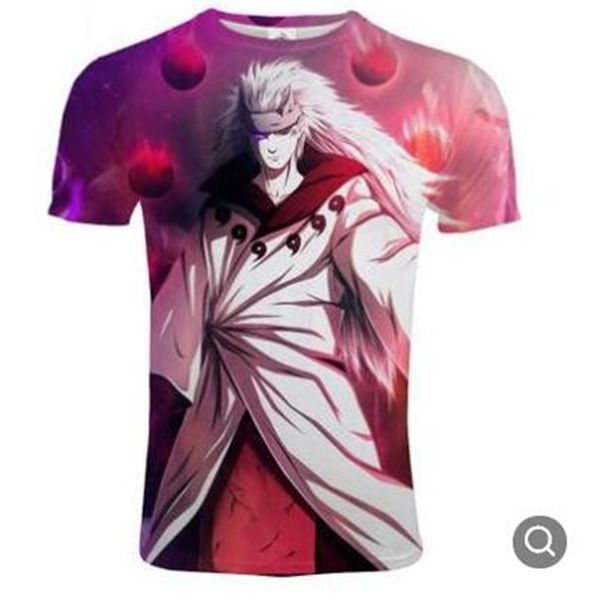 

harajuku naruto 3d print cool t-shirt men/women short sleeve tshirt summer tees kakashi t shirt plus size, White;black