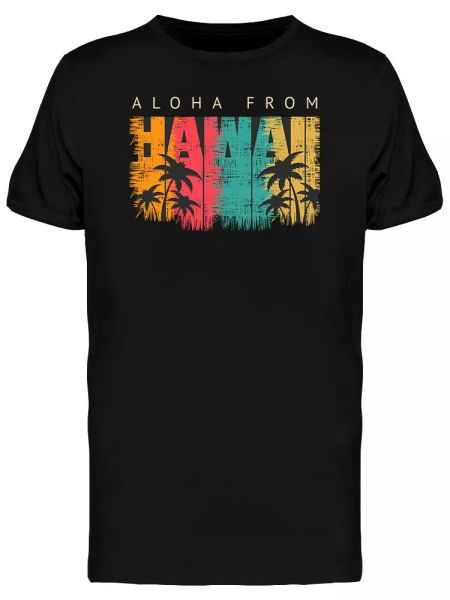 

tropical hawaii greetings men's tee -image by shutterstock, White;black