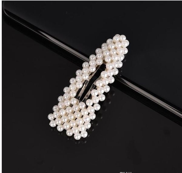 

1-20pearls hairpin set stylish acetate plate hair clips mix different bb clip sweet fashion designer women woman hai, Golden;silver