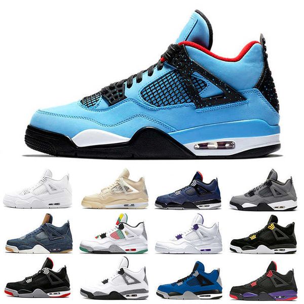 

union x guava jumpman 4 mens basketball shoes metallic travis scotts olive sail bred university blue cement 4s men trainers sports sneakers