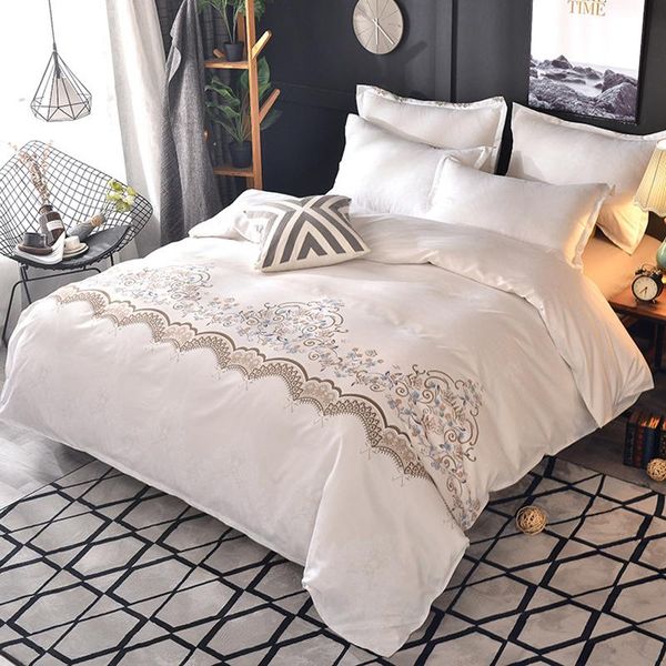 

3pcs wazir luxury style lace bedding set duvet cover pillowcase comfortable sets bedclothes bed linen