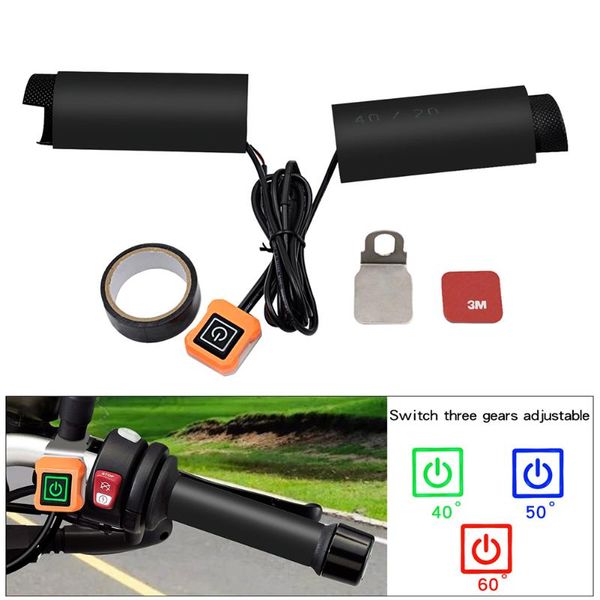 

handlebars electric heated grip pad motorcycle motorbike scooter handlebarÂ cs-937a1 12v kit outdoor personal accessories