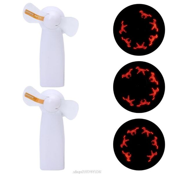

electric fans portable handheld mini led flashing fan super mute battery operated for cooling jy12 21 dropship
