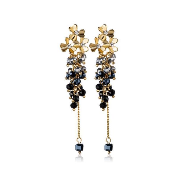 

dangle & chandelier 3 colors crystal tassel earrings for women long ear drop doll decoration party supplies jewelry christmas gift bijoux, Silver