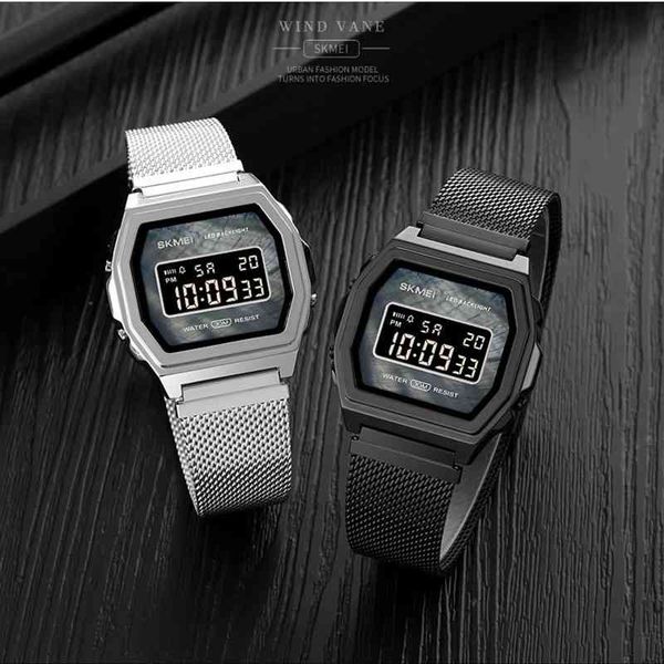 

skmei digital movement male wristwatch countdown calendar alarm led display men electronic clock relojes para hombre montre