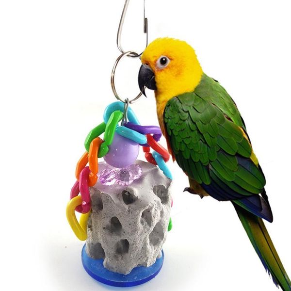 

other bird supplies birds parrot grinding stone chewing toy mouth molars toys hanging string cage parakeet cockatiel mineral