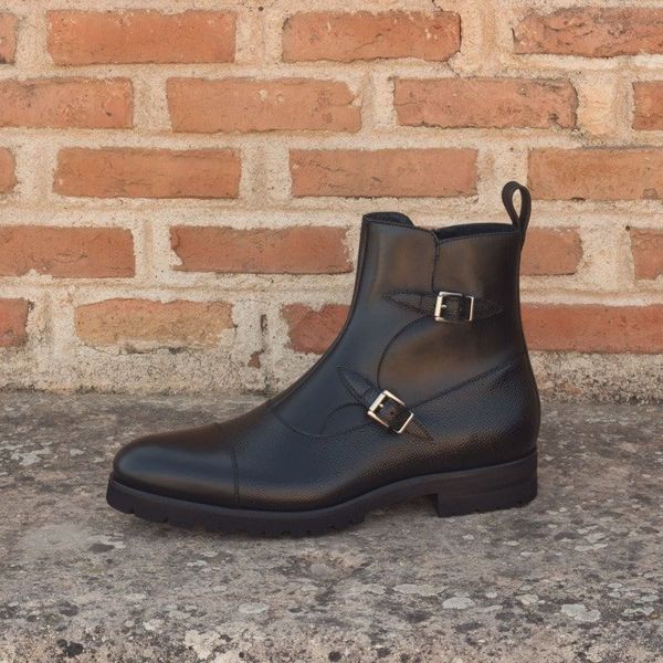 

dress shoes 2021 winter plutonium leather boots chelsea men combat gingham ankle zapatos security hombre kr015 2sax, Black