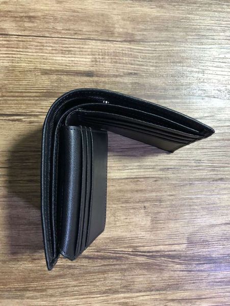 

the wallet leather men's multi card wallet in summer of 2019, Black
