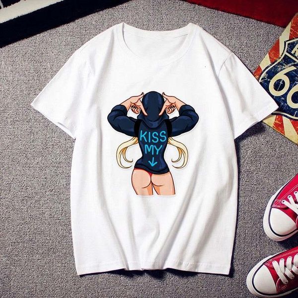 

and womens printing girl fashion men t shirt harajuku thin section short sleeved trendy white casual women, White;black