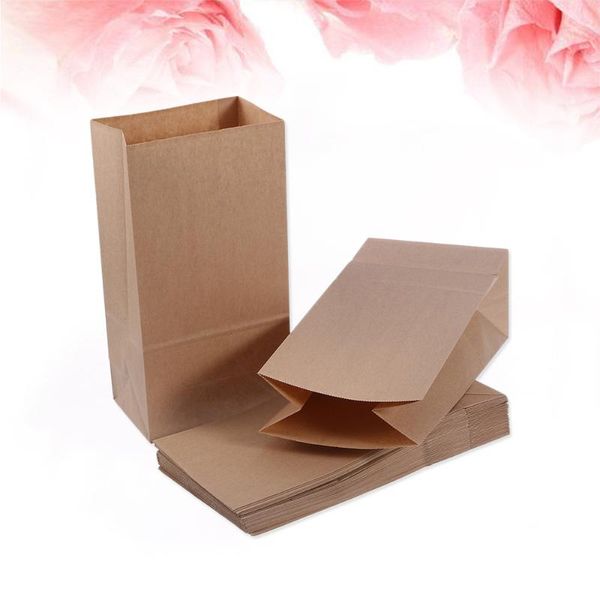 

gift wrap 50pcs party favor bags 70g yellow treat kraft paper sack pouch 13x8x24cm