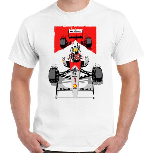 

senna ayrton f1 mens t-shirt motorcycle brazil mclaren car, White;black