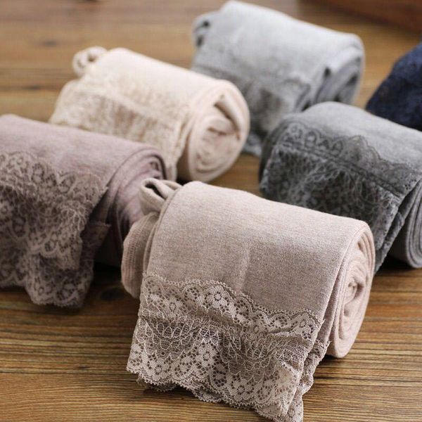 

women's leggings 2021 high waist lady fashion casual polyester trouser women knitted thick slim mid cotton solid pant l27, Black