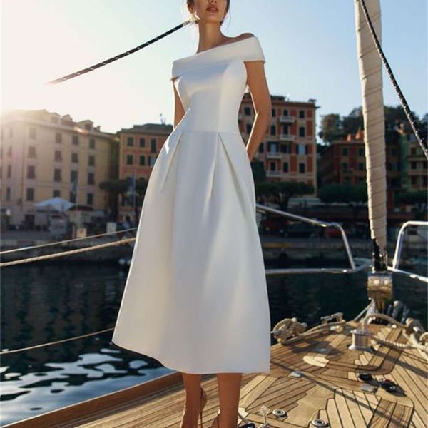 

dress solid off shoulder slim mid length women s clothing, Black;gray