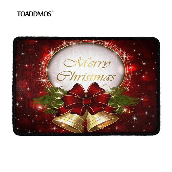 

carpets toaddmos merry christmas home art decor bathroom mats non slip floor rug entrance mat anties-skid doormats flannel 2021