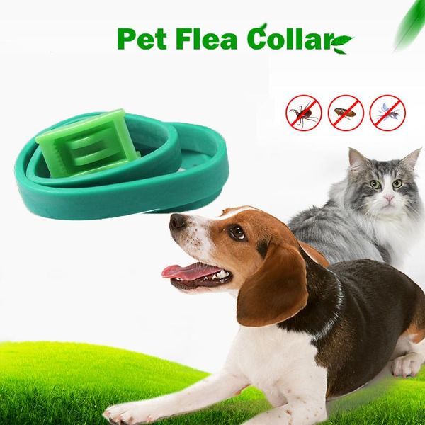 

dog collars & leashes pet protect repel rubber necklace cat flea collar adjustable anti-tick remove pets supplies