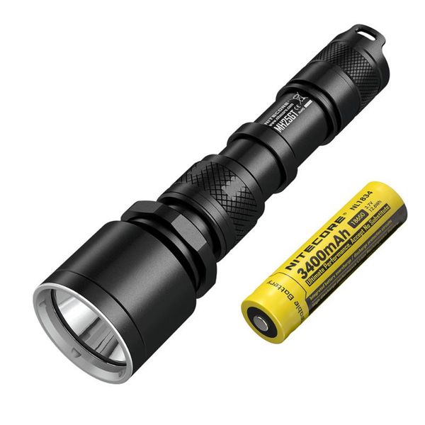 

tactical xp-l hi v3 led max 1000 lumen beam throw 452 meter torch with 18650 3400mah li-ion battery flashlights torches