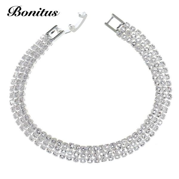 

[bonitus jewelry]2021 arrival fashion charm bracelet bangles jewelry rhinestone crystal for women 07b4122 bangle, Black