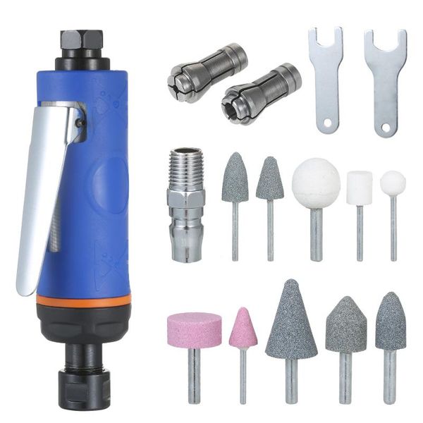 

pneumatic tools kkmoon 1/4 inches air grinder 22000rpm mini die kit set polishing machine engraving mill