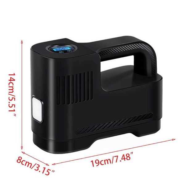 

inflatable pump portable car air compressor dc 12v led light digital tire inflator for auto motorcycle f7qb