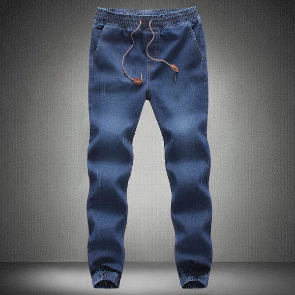 

2021 closed leg jeans men's elastic leggings, Blue