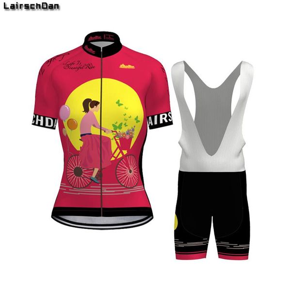 

racing sets sptgrvo 2021 red women's cycling clothing kit summer cyclist outfit bike dress ladies set bicycle clothes ciclismo donna, Black;blue