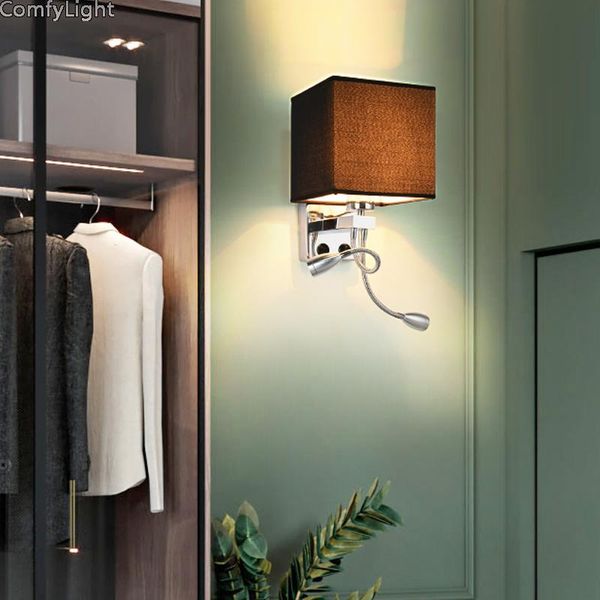 

wall lamp led warm lights bedside sconce modern light bedroom nordic design home decor night e27 85-285v