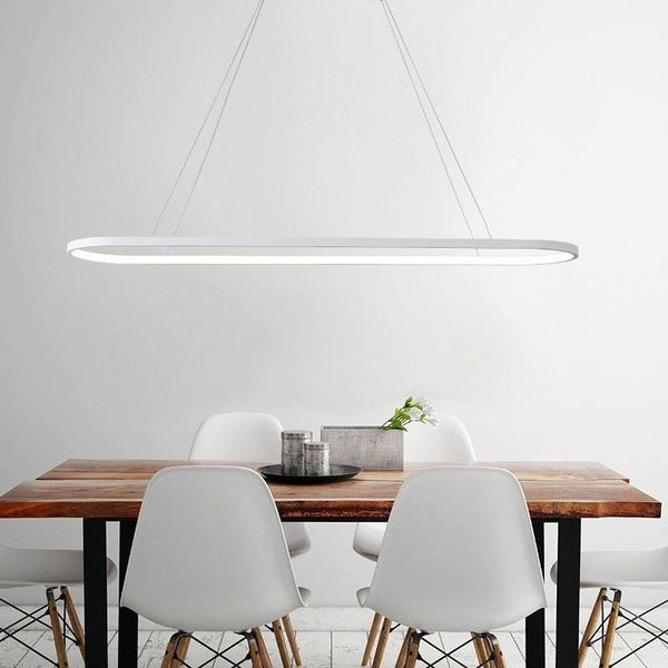 

pendant lamps restaurant chandelier simple modern creative long ring bar dining room lamp nordic style aluminum post-modern lighting