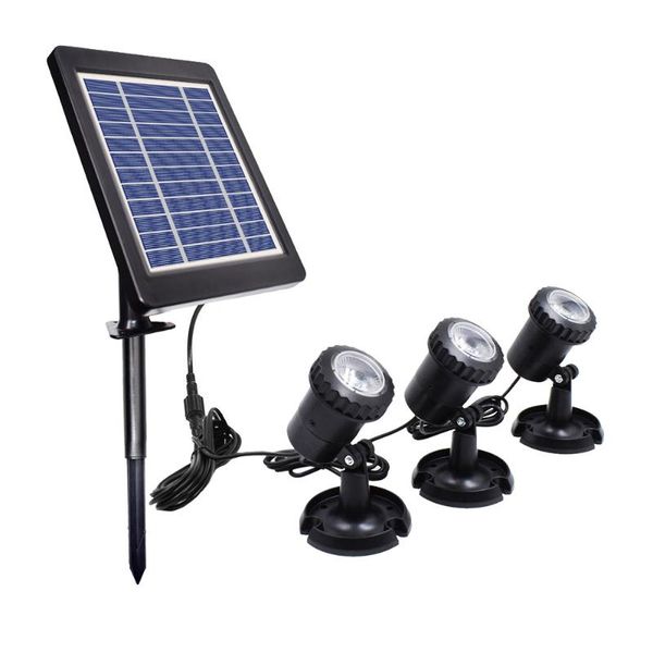 

solar lamps power underwater light multicolor submersible pond spotlights waterproof landscape lamp for outdoor garden pool decoration