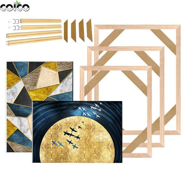 

pcs wood frames set for canvas oil painting custom poster diy natural wooden picture frame 50x70 wall hanging po