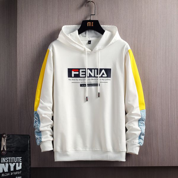 

tbk-w201 - youth trend 2021 spring printed hooded jacket for men, Black