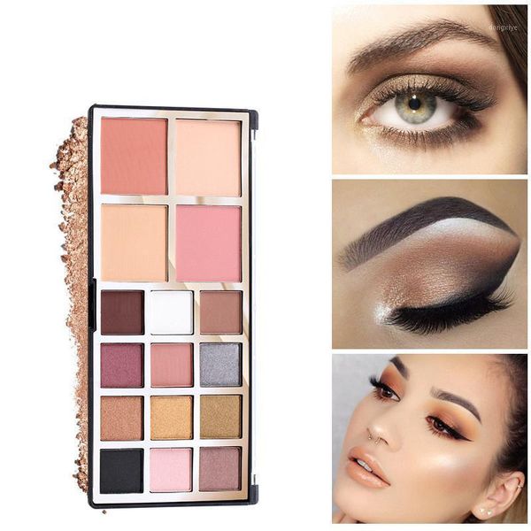 

colors eyeshadow palette with 2 blush pressed powder cosmetics kit fre-drop eye shadow1